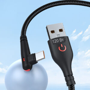 Кабель для передачи данных Typec с флэш-зарядкой мощностью 120 Вт подходит для сверхбыстрого зарядного кабеля Huawei vivoppo Xiaomi gaming elbow 6A