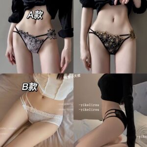 Женские трусы с кружевной отделкой — 4 штуки