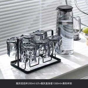 Скандинавский элитный стеклянный чайник для дома полный комплект чайника, устойчивого к высоким температурам для чашек для гостиной гостеприимства.