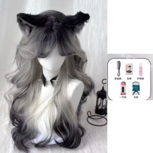 Сиамский парик с длинными кудрявыми волосами